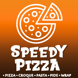Speedy Pizza logo.